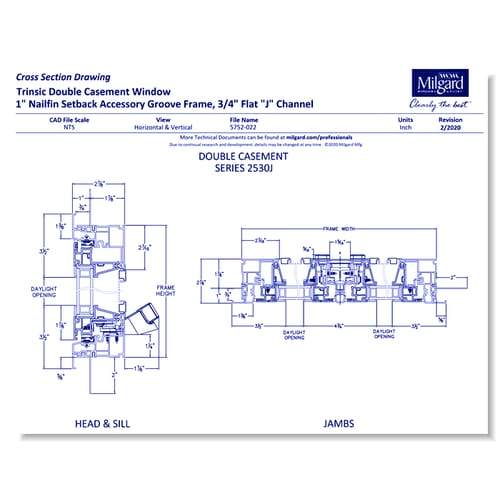 V300 Trinsic™ Series - Double Casement Window