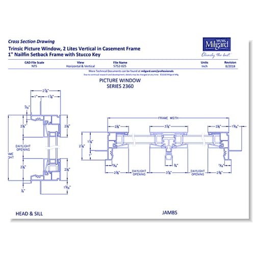 V300 Trinsic™ Series - Casement Picture Window