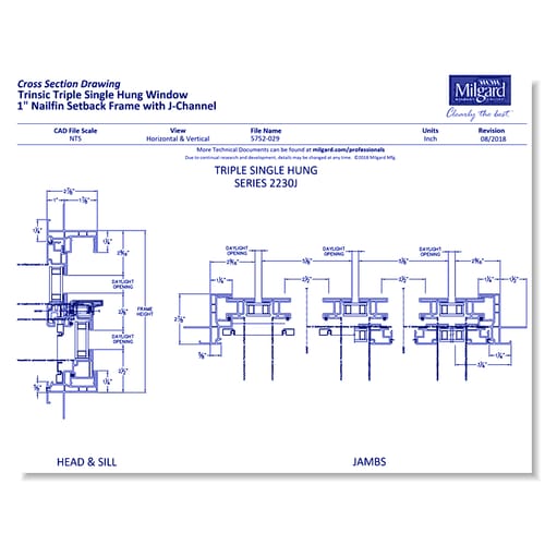 V300 Trinsic™ Series - Triple Single Hung Window