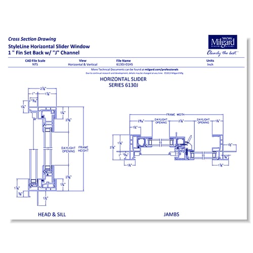 V250 Style Line® Series - Horizontal Slider Window