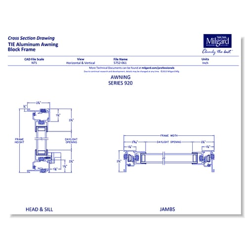 A250 Thermally Improved Aluminum - Awning Window