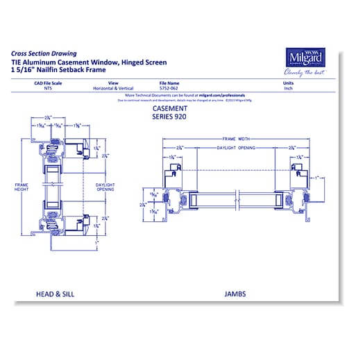 A250 Thermally Improved Aluminum - Casement Window