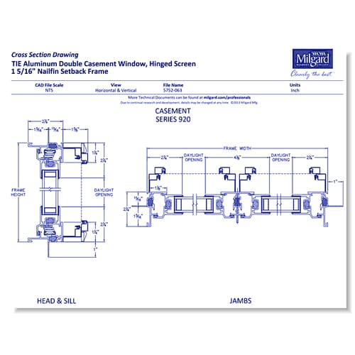 A250 Thermally Improved Aluminum - Double Casement Window