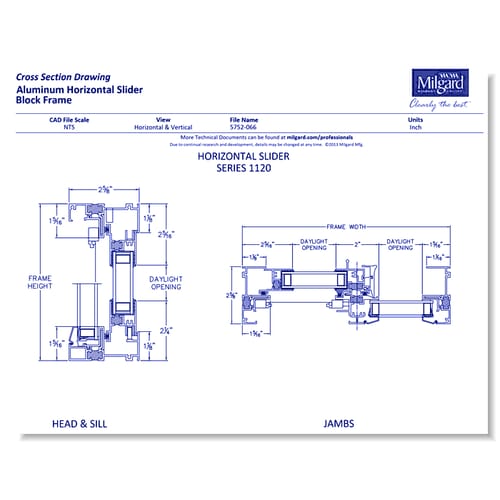 A250 Thermally Improved Aluminum - Horizontal Slider Window