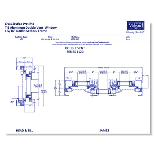 A250 Thermally Improved Aluminum - Double Slider Window