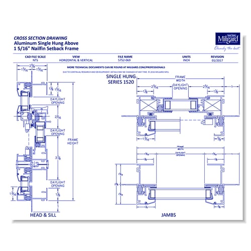 A250 Thermally Improved Aluminum - Single Hung Window