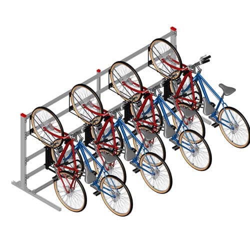 Hi/Lo 90º 8-Bike Stall