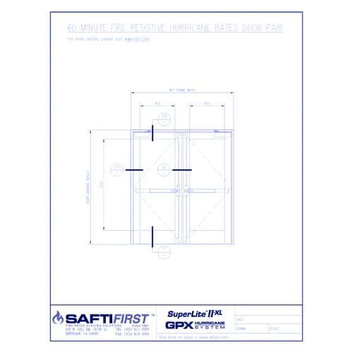 preview of GPX Hurricane: 60 Minute Fire Resistive Hurricane Rated Door Pair