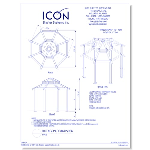 preview of Octagon OC16T2V-P6 - Frame