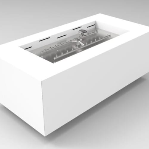 Tejas Series - Powder Coated Metal Enclosure - Rectangle Burner - H-Burner Insert preview 1