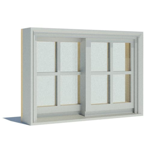 preview of E-Series: Aluminum Clad - Gliding Windows - Elevation