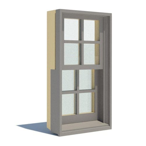 400 Series: Vinyl Clad - Tilt-Wash Double-Hung Windows - Elevation