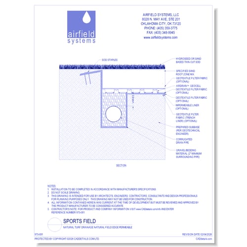 Natural Turf Drainage Natural Field Edge Permeable