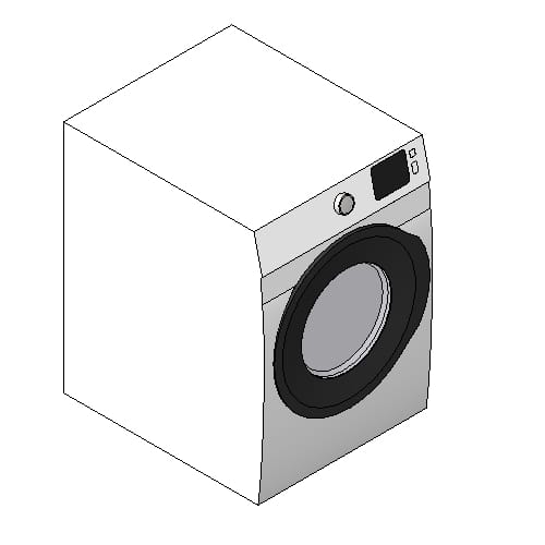 Core Drier Dwg Dryer Front Load 7.5 cu ft Electric - CADdetails - CADdetails