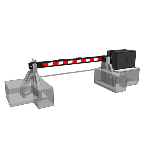 CAD Drawings BIM Models AutoGate, Inc. M50 Shield Crash Barrier, RH Barrier VPG