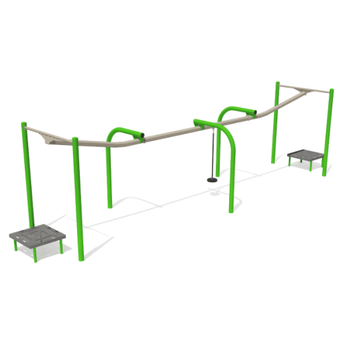CAD Drawings BIM Models GameTime 90857 - Sky Run Zip Track (33') With Zip Seat