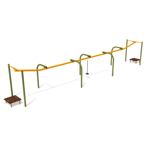 CAD Drawings BIM Models GameTime 90861 - Sky Run Zip Track (53') With Zip Seat