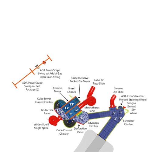 CAD Drawings BIM Models GameTime PS24023 - Tower Pass