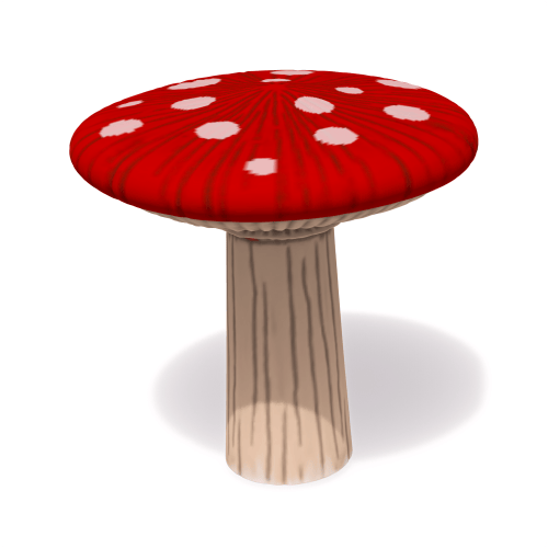 CAD Drawings BIM Models GameTime 38237 - Red Mushroom