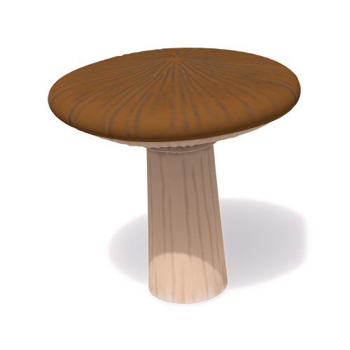 CAD Drawings BIM Models GameTime 38238 - Brown Mushroom