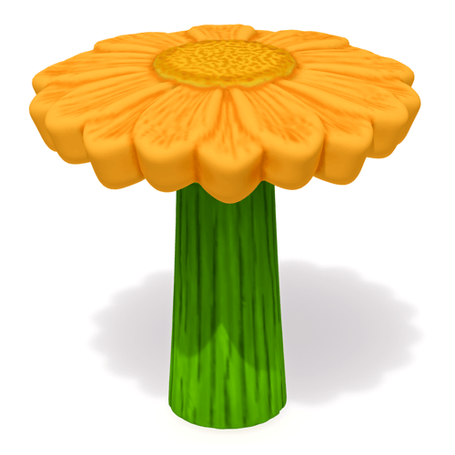 CAD Drawings BIM Models GameTime 38236 - Yellow Flower