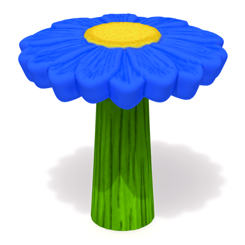 CAD Drawings BIM Models GameTime 38235 - Blue Flower