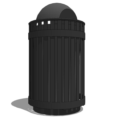 CAD Drawings BIM Models Huntco Site Furnishings Wenatchee Trash Receptacle