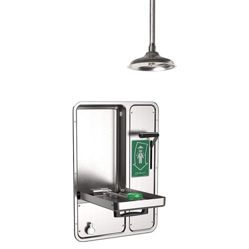 CAD Drawings Haws Corporation Model 8356WCDD: AXION® MSR Barrier-Free Recessed Shower and Eye/Face Wash