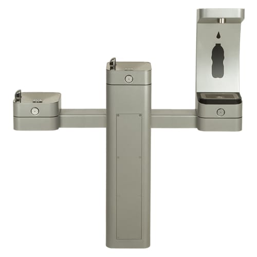 CAD Drawings Haws Corporation Model 3612: ADA Outdoor Dual Stainless Steel Fountain with Bottle Filler
