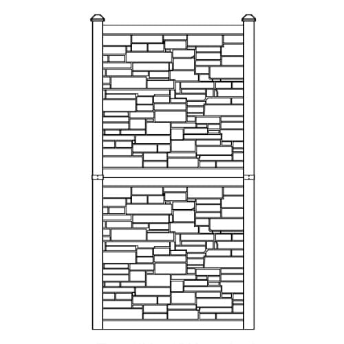 CAD Drawings Catalyst™ Fence Solutions Boulder with SimTek Technology 8'x8'
