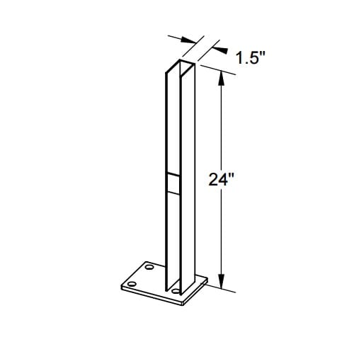 CAD Drawings Catalyst™ Fence Solutions Boulder End Post