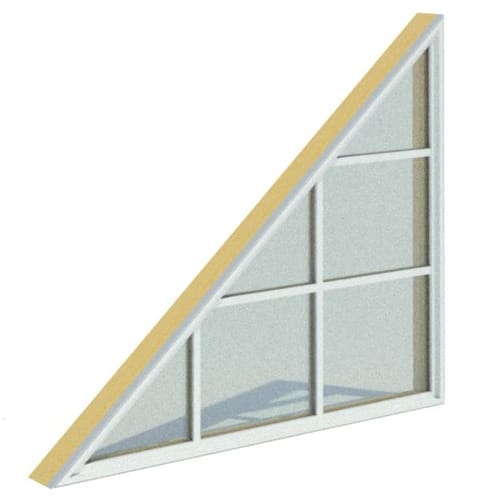 Linea Cladding Triangle Window Pella® Clad Right Triangle Fixed Unit - Pella Corporation - CADdetails
