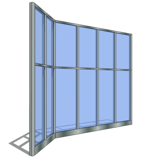 CAD Drawings BIM Models Tubelite 400 Series Curtainwall