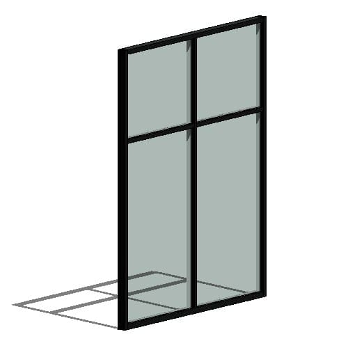 CAD Drawings BIM Models Tubelite TU24000 Dual Pocket Storefront Framing