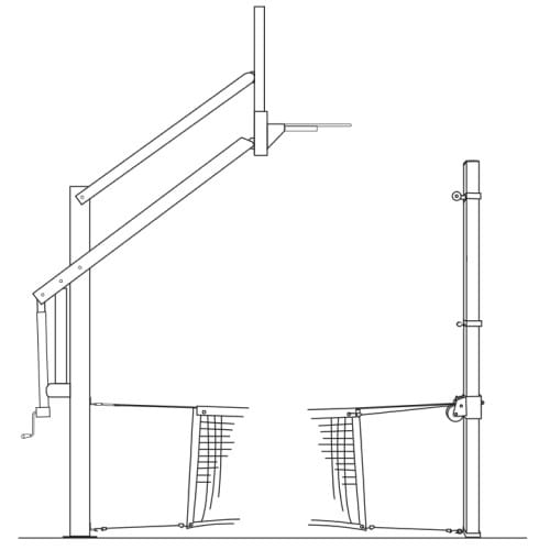 Steel In-Line Adjustable Net System - CADdetails