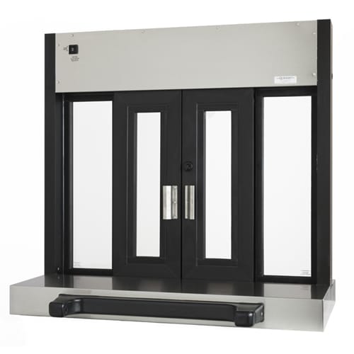 CAD Drawings BIM Models Quikserv FM-42E Bi-Parting Automatic Sliding Pass-Thru Window