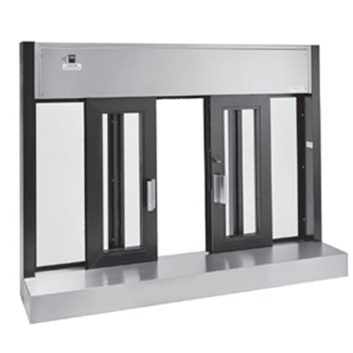 CAD Drawings BIM Models Quikserv FM-54E Bi-Parting Automatic Sliding Pass-Thru Window