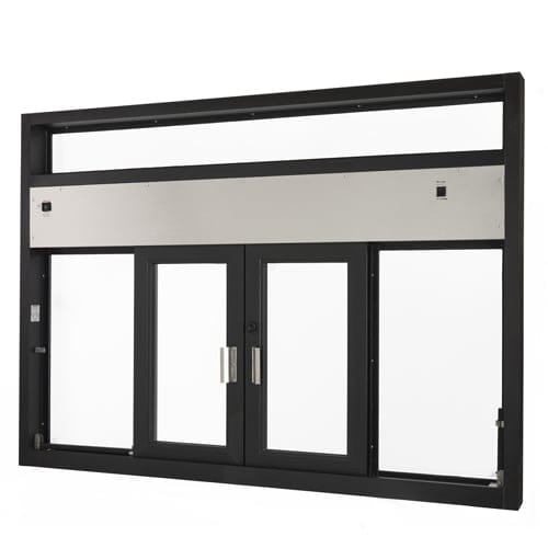 CAD Drawings BIM Models Quikserv BP-7252E Bi-Parting Automatic Sliding Transaction Window