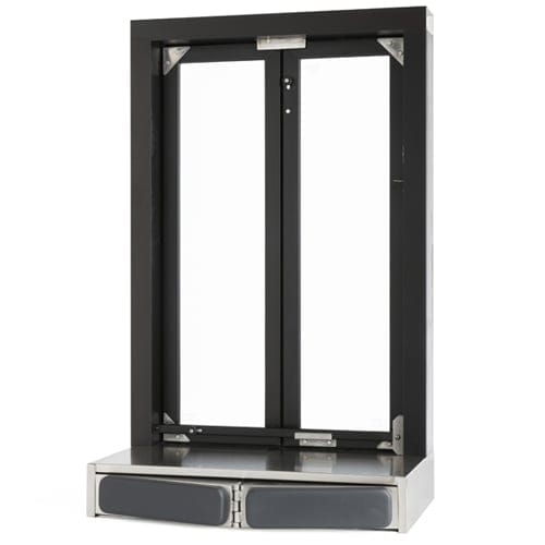 CAD Drawings BIM Models Quikserv FM-1 Bi-Fold Transaction Window