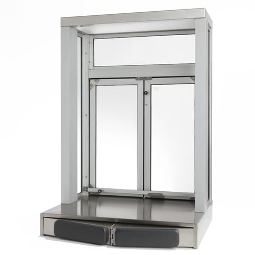 CAD Drawings BIM Models Quikserv PW2-16 Bi-Fold Transaction Window