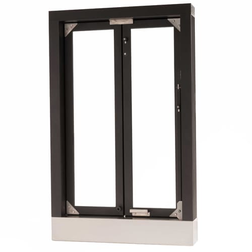 CAD Drawings BIM Models Quikserv CM-1 Bi-Fold Transaction Window