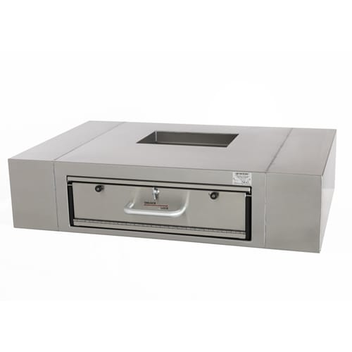 CAD Drawings BIM Models Quikserv Ticket Window/Drawer Combo, Transaction Window and Pizza Drawer