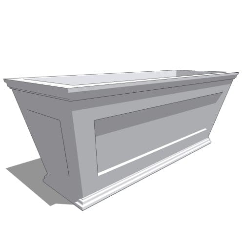 Cape Cod Tapered Rectangular Composite Planter - CADdetails