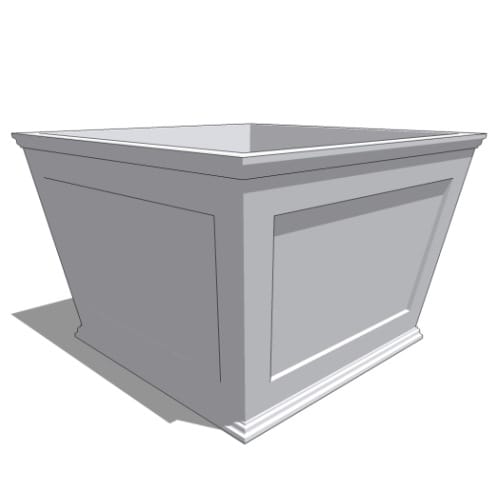 Cape Cod Tapered Square Composite Planter - CADdetails
