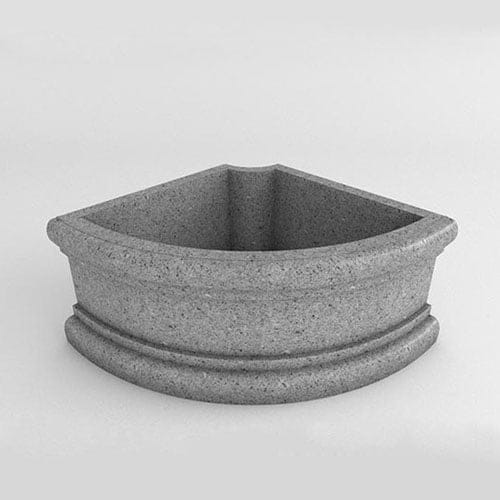 CAD Drawings TerraCast® Products Quarter Circle Planter