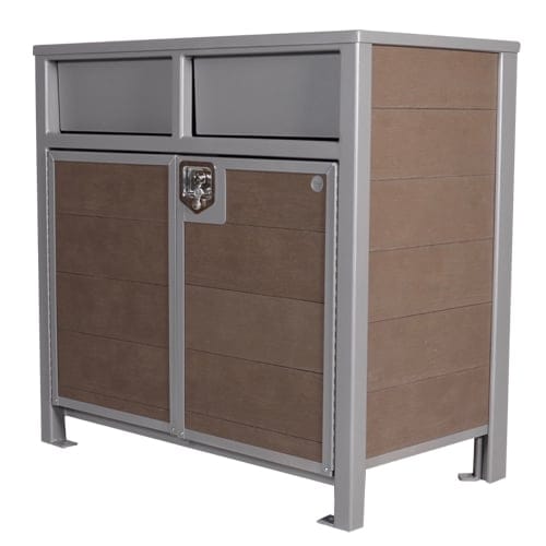 CAD Drawings BIM Models Wishbone Site Furnishings Urban Form Two Stream Recycling Station