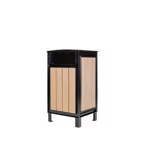CAD Drawings BIM Models Wishbone Site Furnishings Beselt Waste Receptacle
