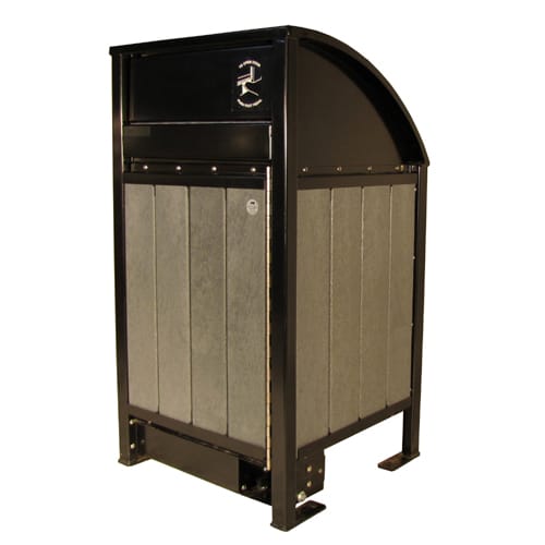 CAD Drawings BIM Models Wishbone Site Furnishings Freedom 32 Waste Receptacle