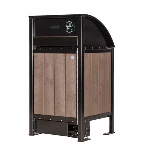 CAD Drawings BIM Models Wishbone Site Furnishings Freedom 32 Waste Receptacle