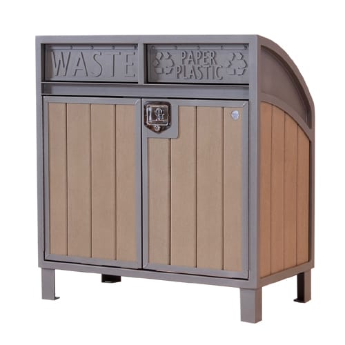 CAD Drawings Wishbone Site Furnishings Modena Double Recycling Station